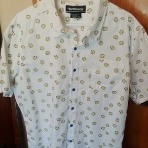 Betheada Fallout Vault Boy Gamer buttonup